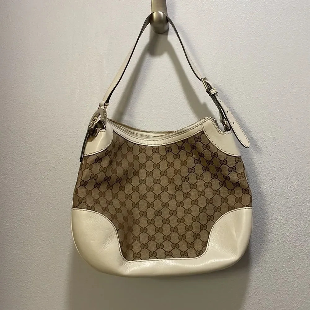 NWOT Gucci Authentic woman’s cloth and leather shoulder bag - Picture 7 of 15